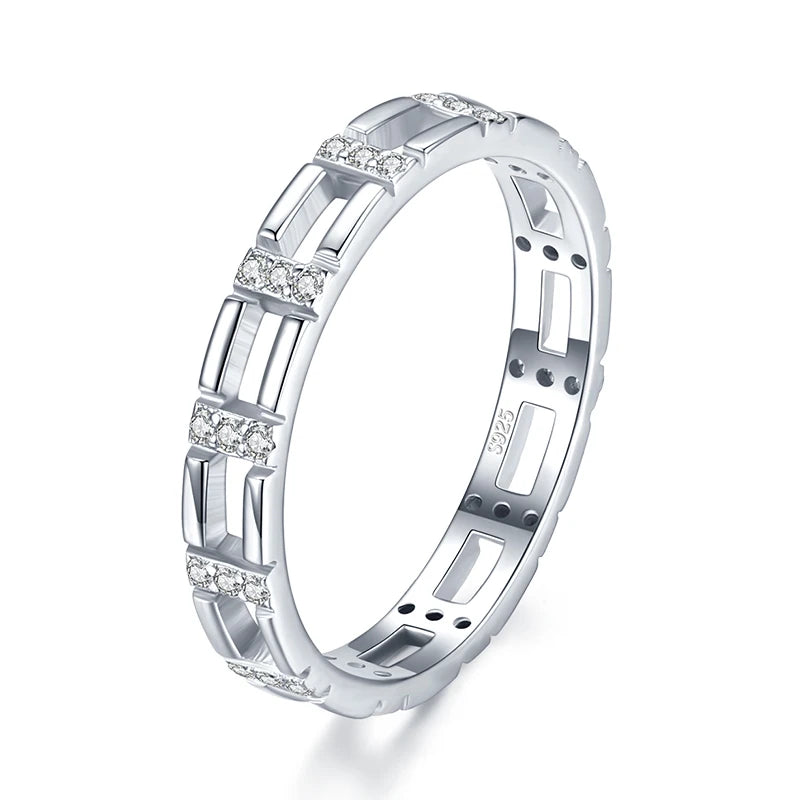 Modian 925 Sterling Silver Irregular Stackable Ring