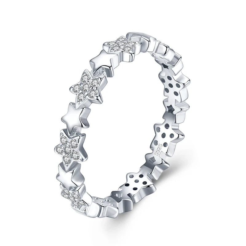 Modian 925 Sterling Silver Irregular Stackable Ring