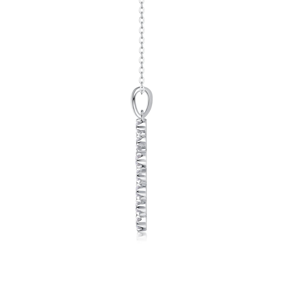 Luminous Ember Cross Necklace