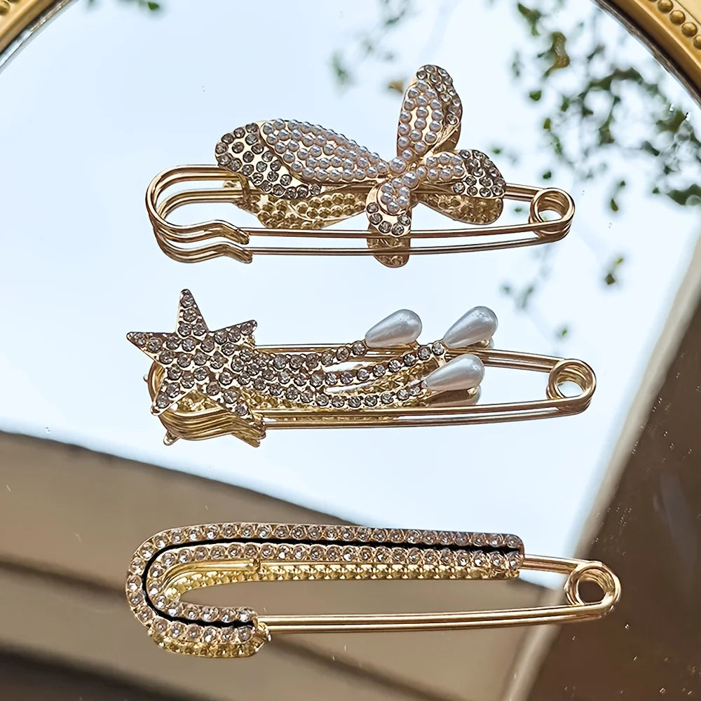Éclat Pins Lumière Clips Velvet Clasp Maison Brooch Aurélie Collection