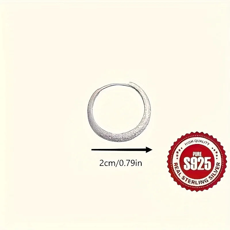 Pure Silver Sparkling Circle Earrings for Women
