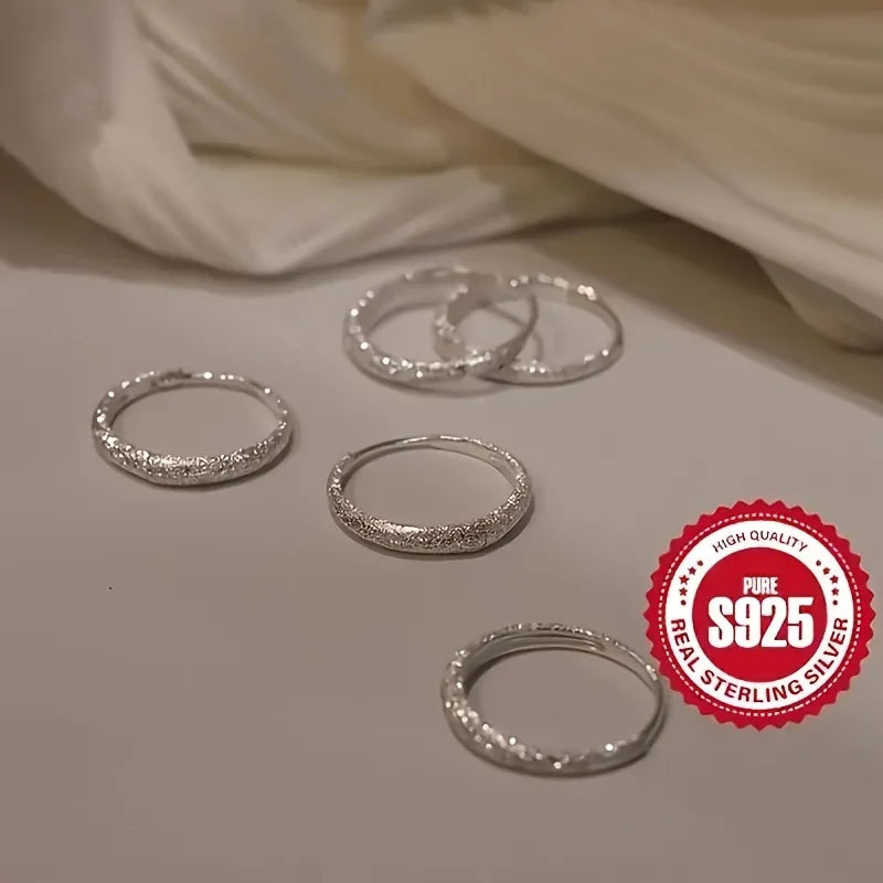 Pure Silver Sparkling Circle Earrings for Women