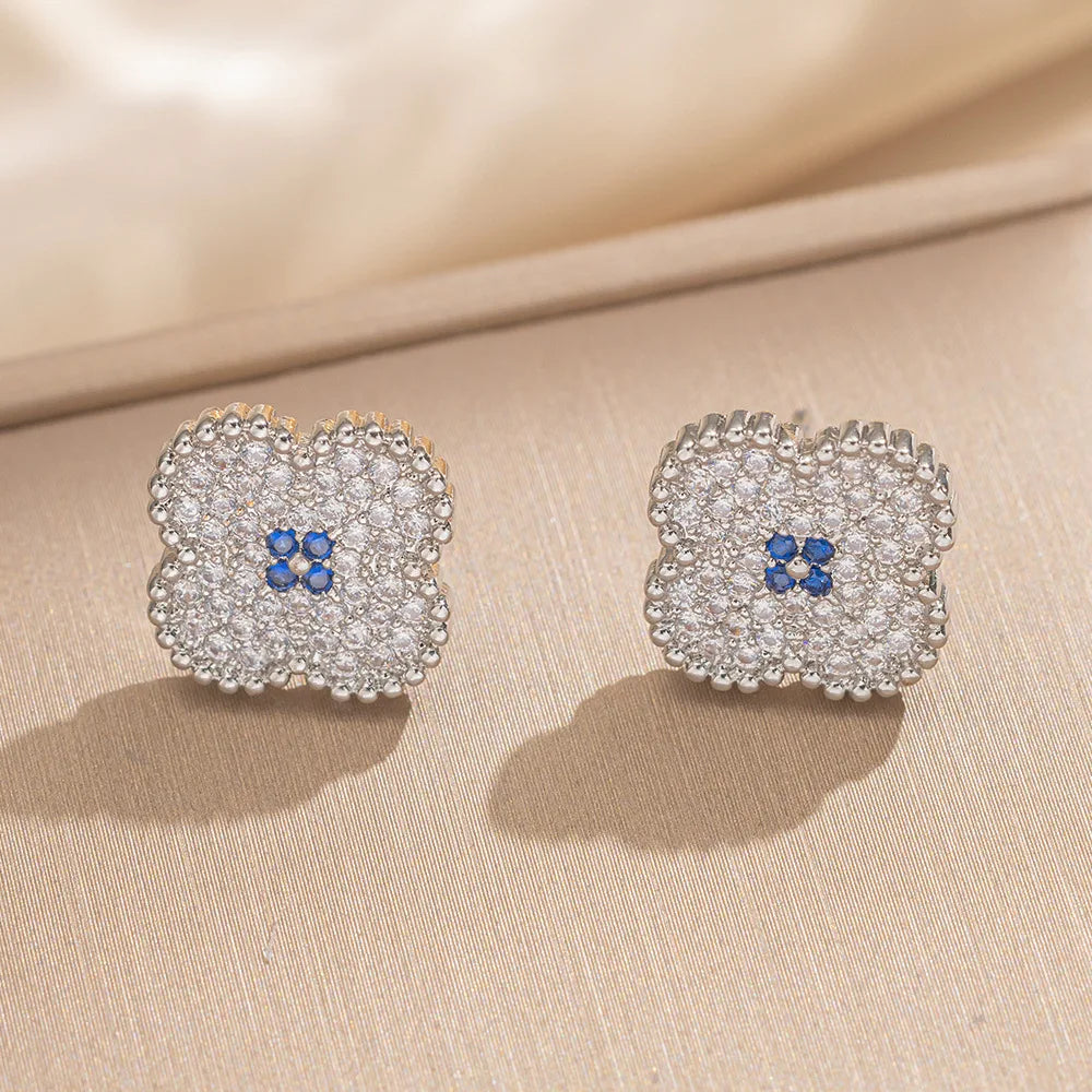 Micro Pave Lucky Clover Jewelry Set — Daily & Party Wear, Perfect Gift