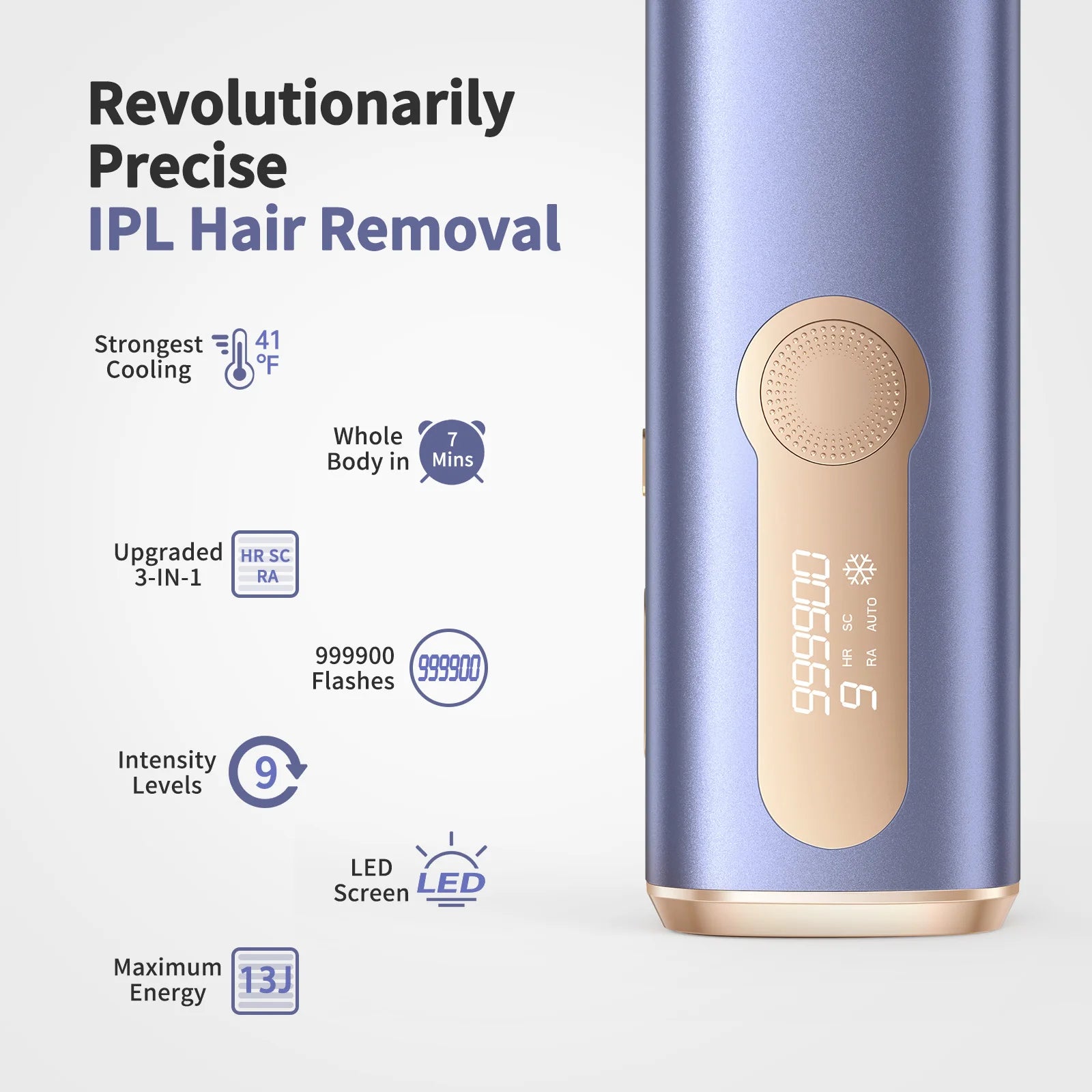 IPL Hair Removal Device — Painless Laser for Face, Body & Bikini | 990,000 Flashes