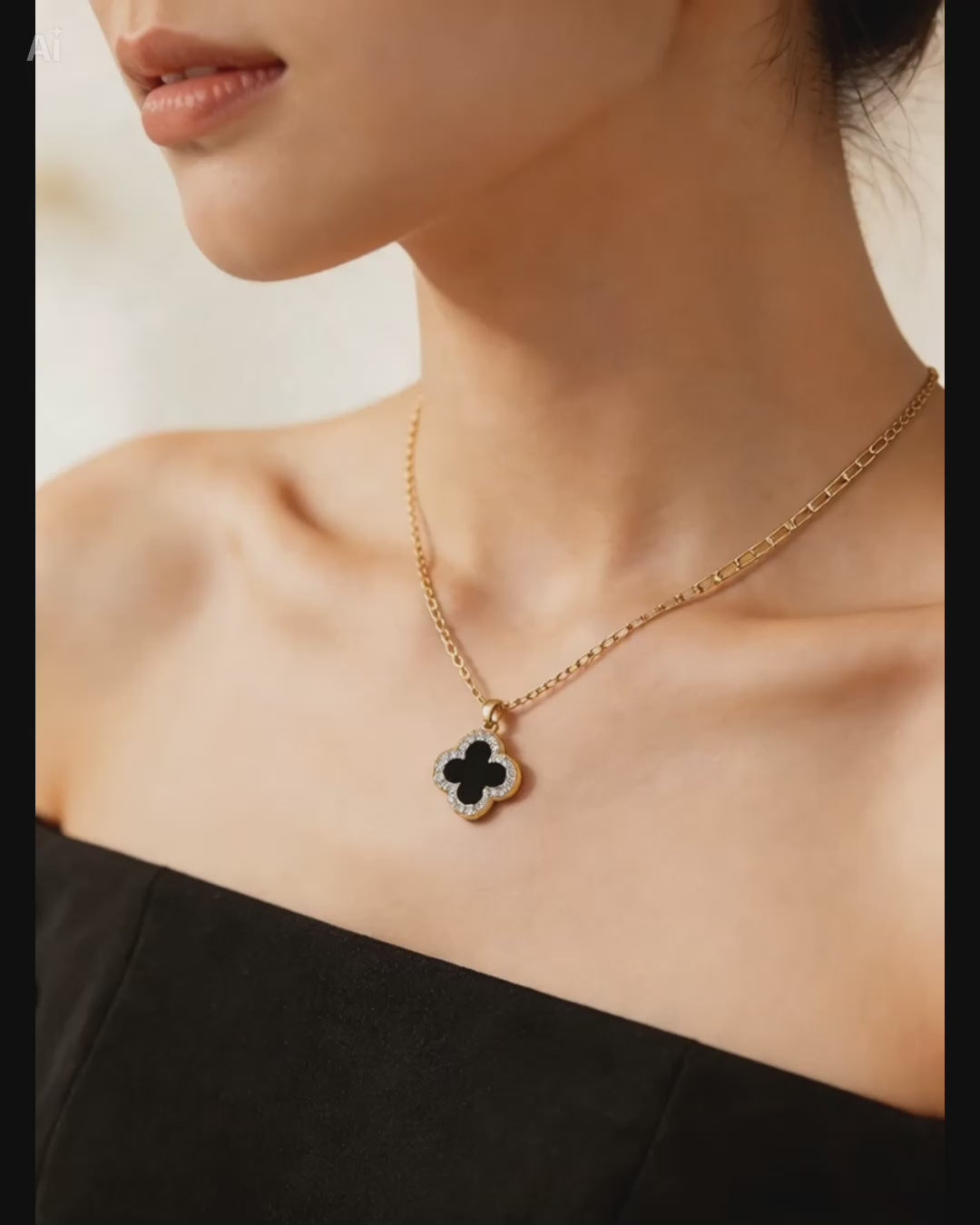 Double-Sided Clover Necklace